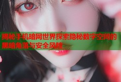 揭秘手机暗网世界探索隐秘数字空间的黑暗角落与安全风险