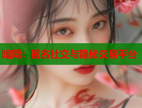 暗网：匿名社交与隐秘交易平台