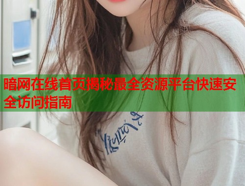 暗网在线首页揭秘最全资源平台快速安全访问指南