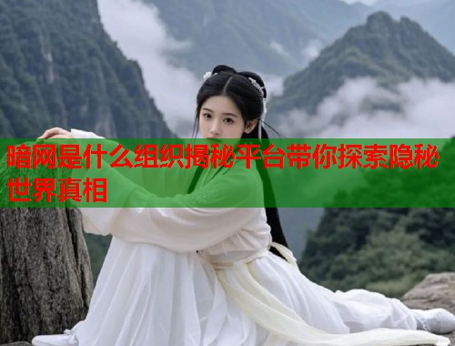 暗网是什么组织揭秘平台带你探索隐秘世界真相