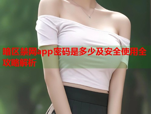 暗区禁网app密码是多少及安全使用全攻略解析