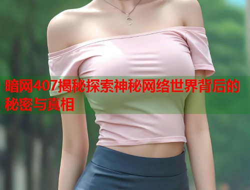 暗网407揭秘探索神秘网络世界背后的秘密与真相